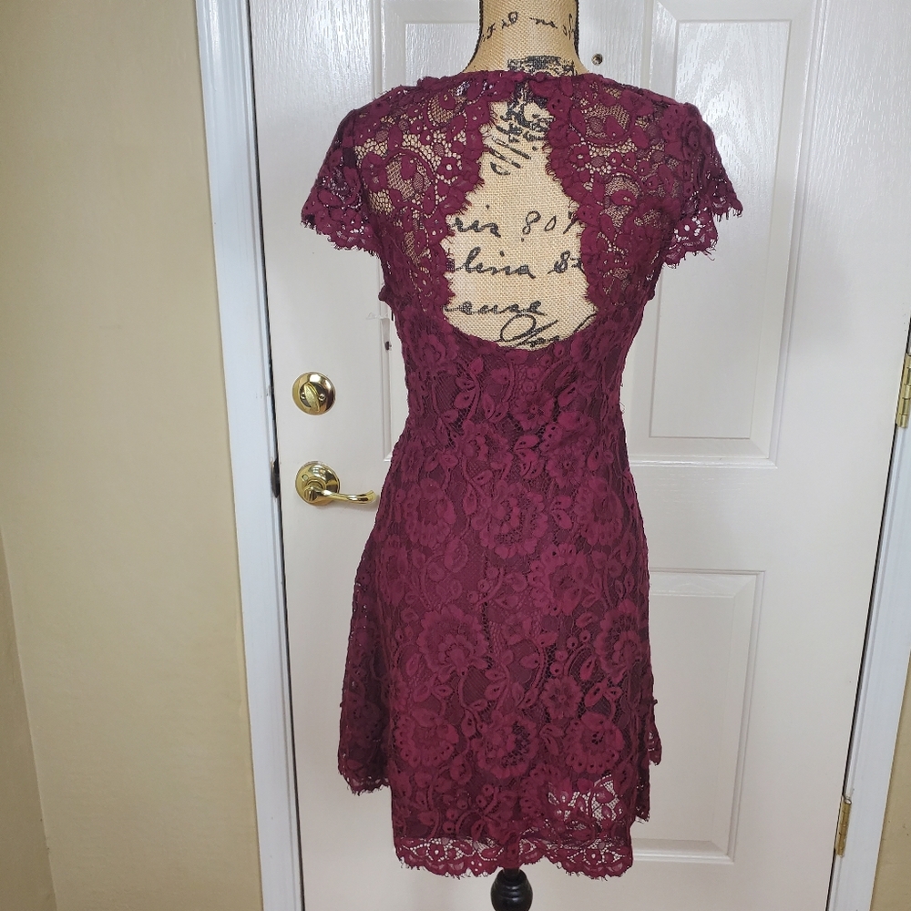 Show Me Your Mumu Alice Maroon Floral Dress - Picture 5 of 8